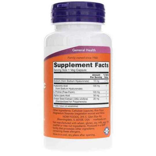 Hyaluronic Acid 100 Mg Double Strength, NOW